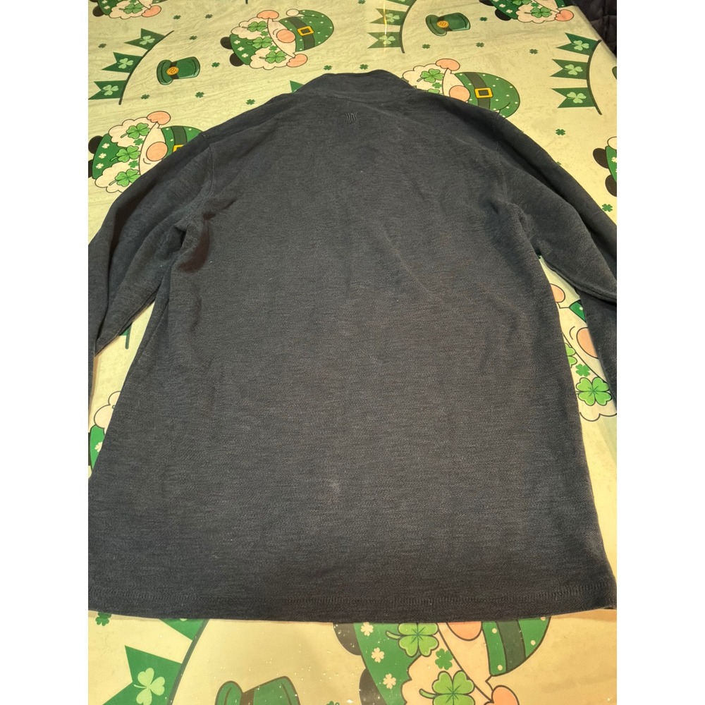Dakota Grizzly Mens Quarter Zip Pullover Fleece Sweater Navy Blue Heather Medium - Picture 6 of 6
